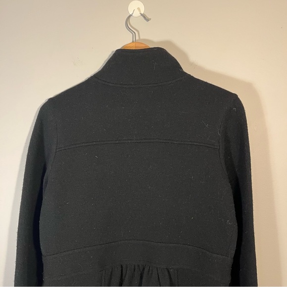 Akini Black Zippered Wool Blend Coat Size Large - Picture 5 of 10